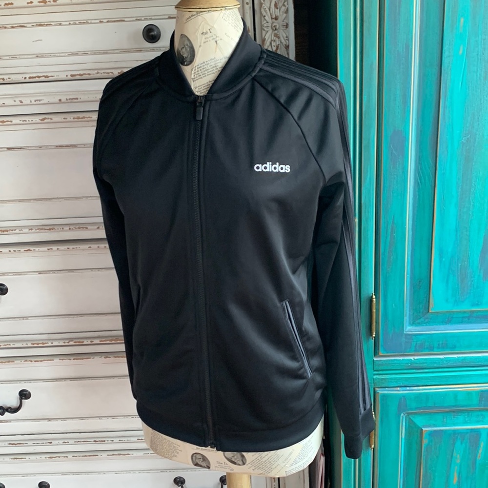 Adidas Black Zip Up Jacket Size Medium